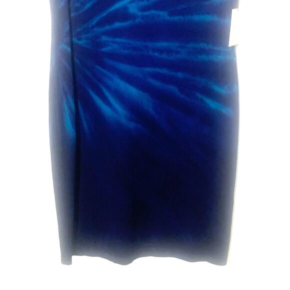 Calvin Klein Tie Dye Cap Sleeve Knit Fitted Dress NWT sz L - Picture 2 of 7